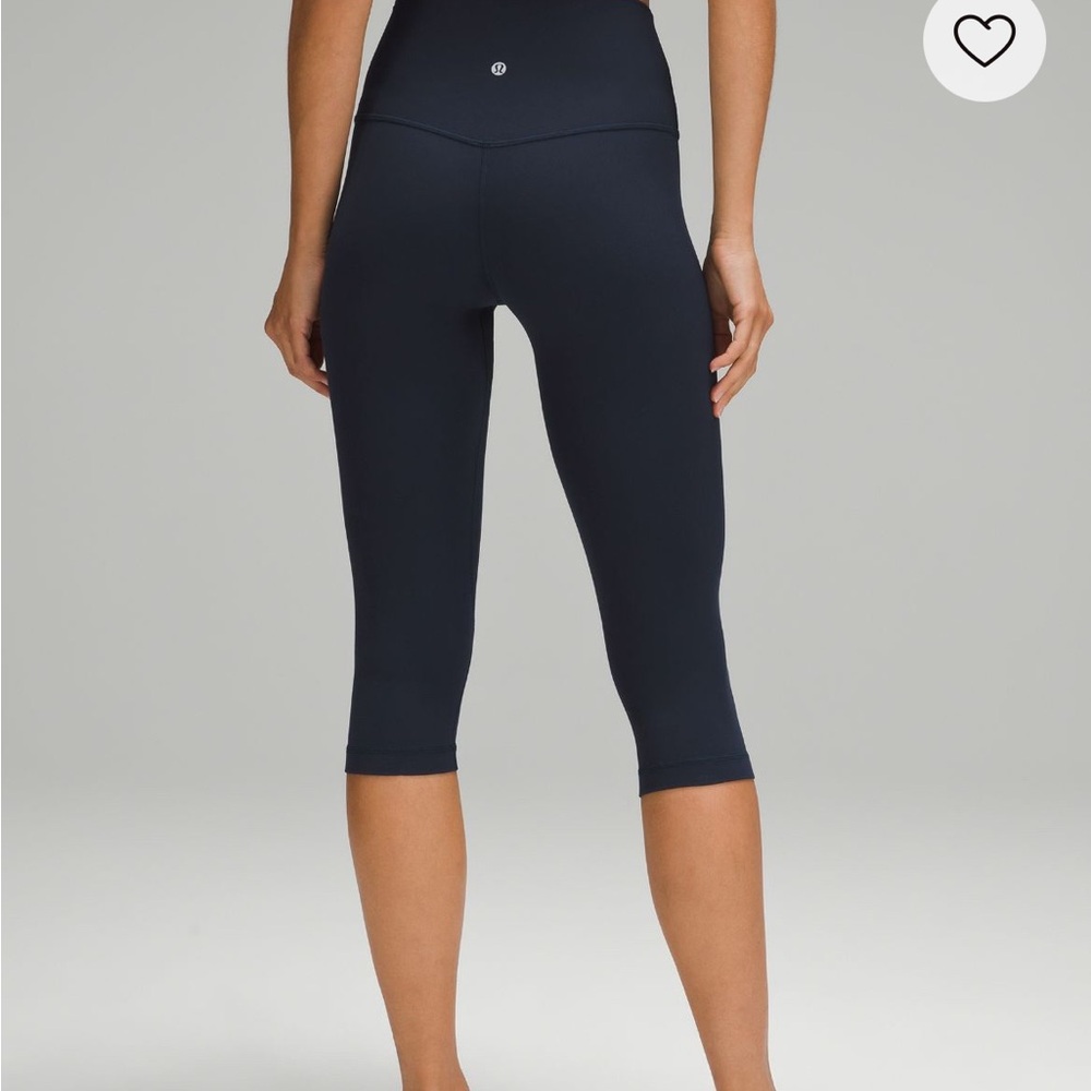 Lululemon navy align high rise crop 17” size 2